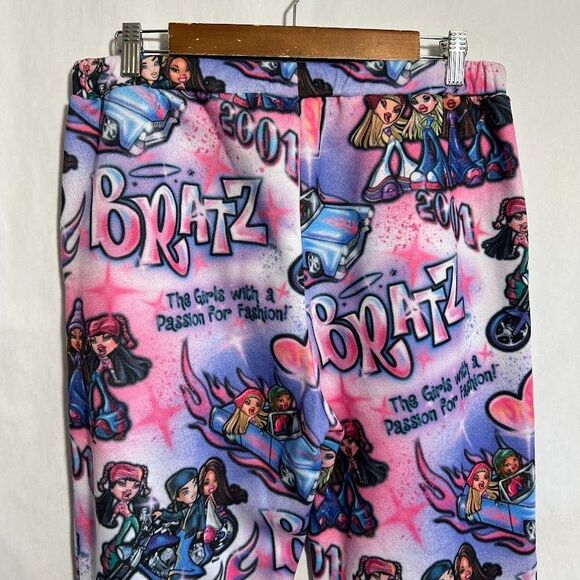 Dolls Kill X Bratz Airbrush Print Jogger Sweatpants M Purple Pink Drawstring - Picture 5 of 9